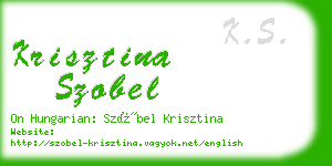 krisztina szobel business card